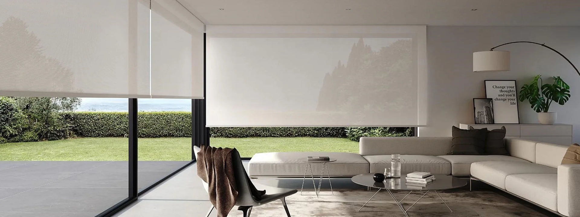 Rollo für breite Fenster