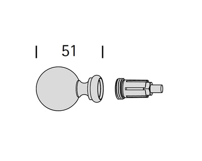 Interstil Honoria – Endkugel für Messing-Vorhangstangen Ø 16 mm