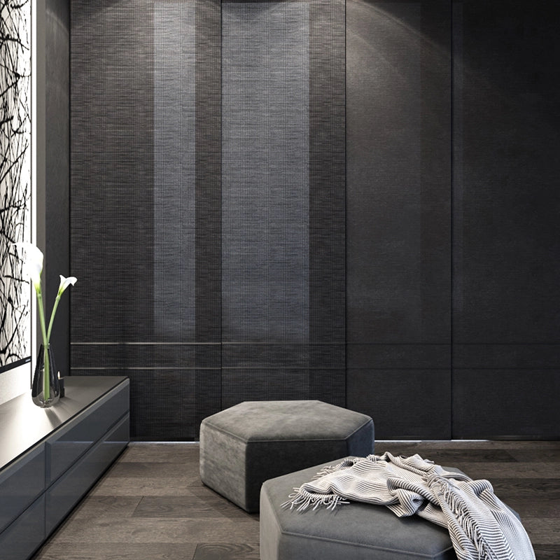 Woven Paper – exklusiver Flächenvorhang nach Maß aus japanischem Papier schwarz, natur, silber