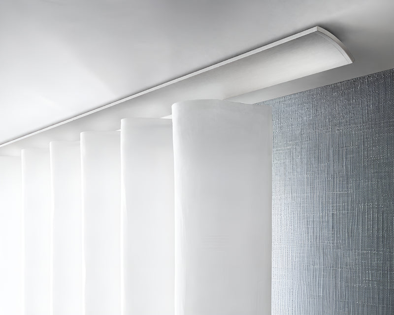 Interstil W2 – hochwertige Design-Wellenvorhangschiene zur Deckenmontage