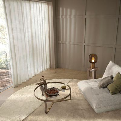 Glaze – transparente moderne Gardine nach Maß mit edlem Chintz-Schimmer