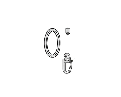 Interstil Ringe mit Gleiteinlage und Faltenstechhaken Art-Nr.: 20876