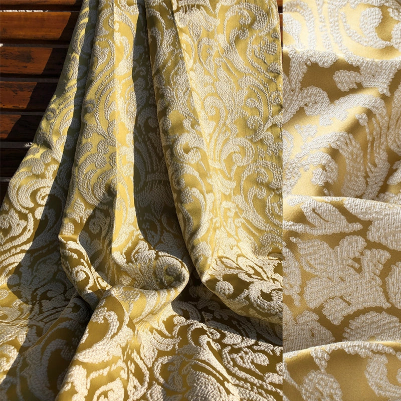 Brianza – blickdichter edler Jacquard-Vorhang nach Maß mit ornamentalem Barockdesign