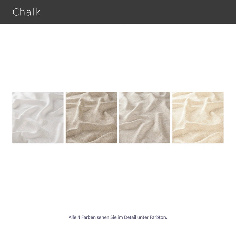 Chalk – hochwertiger Leinenoptik Vorhang halbtransparent nach Maß mit natürlicher Struktur